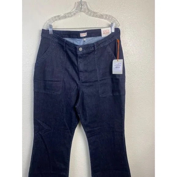 Knox Rose Women’s Jeans Plus Sz 18 The Anywhere Flare Pant High Rise 18W/32” NWT - Picture 7 of 7